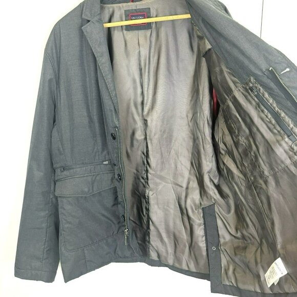 Untuckit Caladoc Jacket Mens XL Gray Sports Coat Blazer Button Zip Travel Puffer - Picture 6 of 7